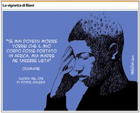 OUSMANE AVEVA 22 ANNI. ARRIVAVA DALLA GUINEA. SI È DATO LA MORTE IN UN NOSTRO CENTRO DI “ACCOGLIENZA PER MIGRANTI IRREGOLARI”